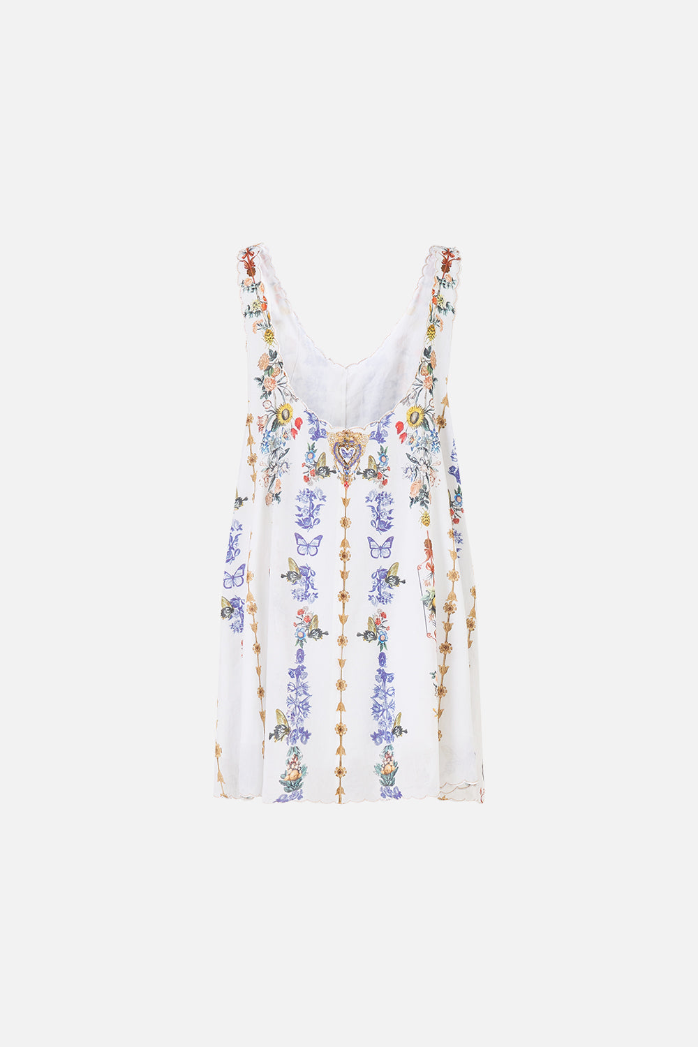 The CAMILLA SHORT POCKET DRESS WITH LOW BACK THE POTTERY PARLOUR in our  print.