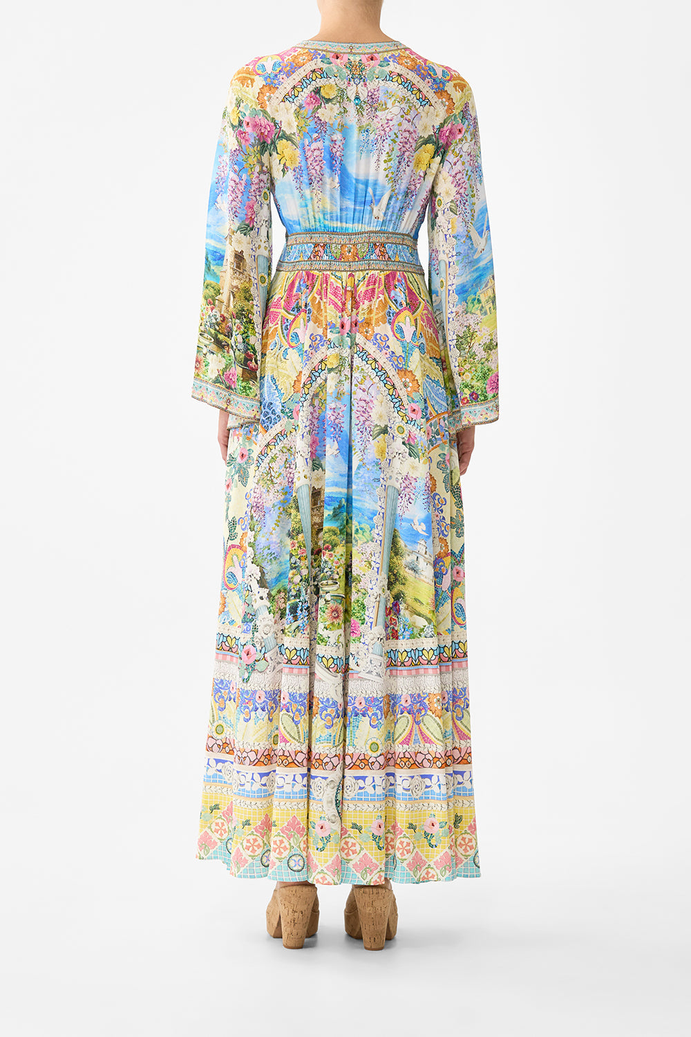 KIMONO SLEEVE DRESS WITH SHIRRING DETAIL NAVÀS NOUVEAU