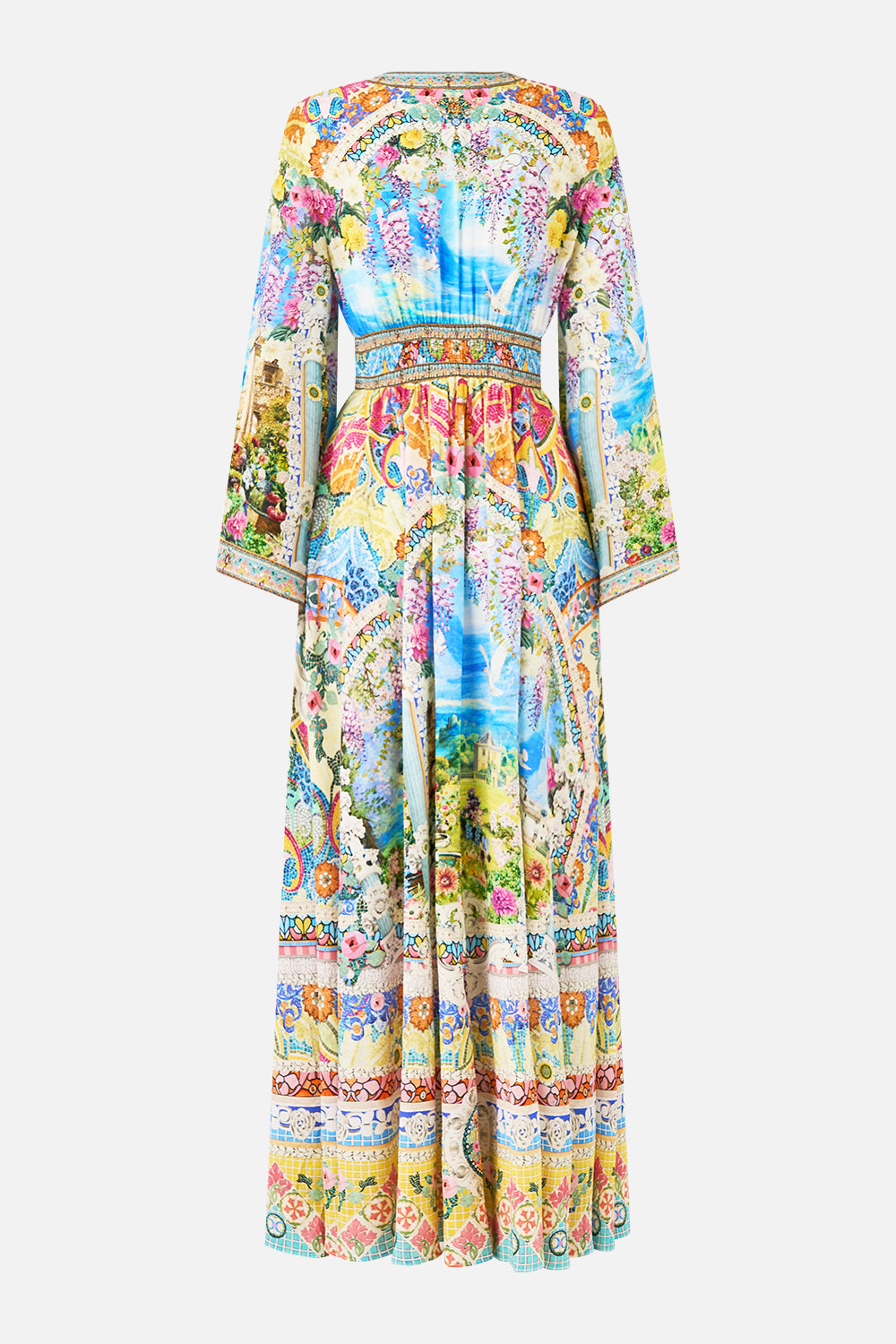 KIMONO SLEEVE DRESS WITH SHIRRING DETAIL NAVÀS NOUVEAU