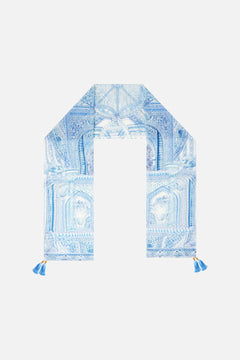 LONG SILK CRINKLE CHIFFON SCARF THE HUM OF THE ALHAMBRA