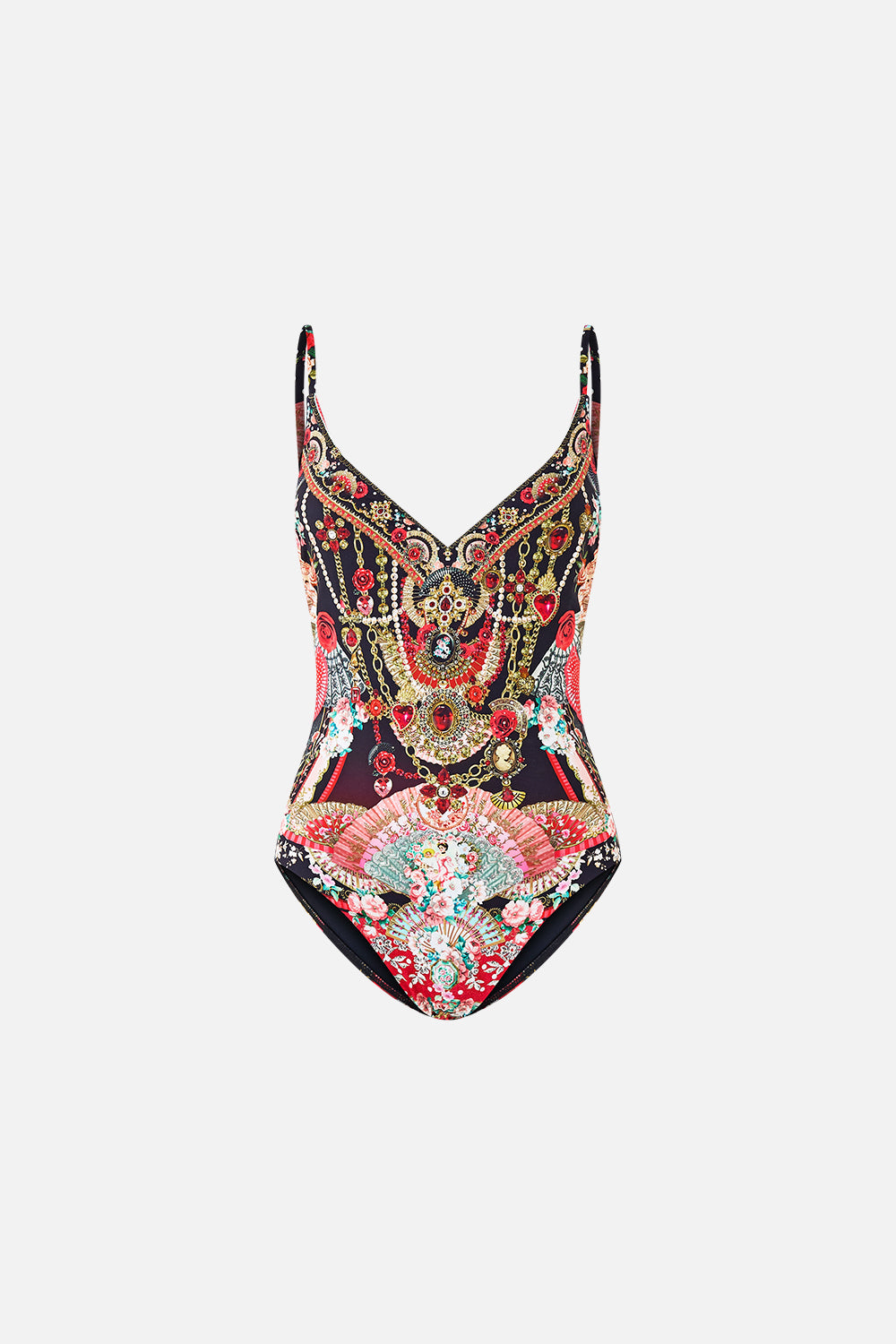 V NECK UNDERWIRE ONE PIECE WITH BACK CLOSURE DAUGHTERS OF DUENDE