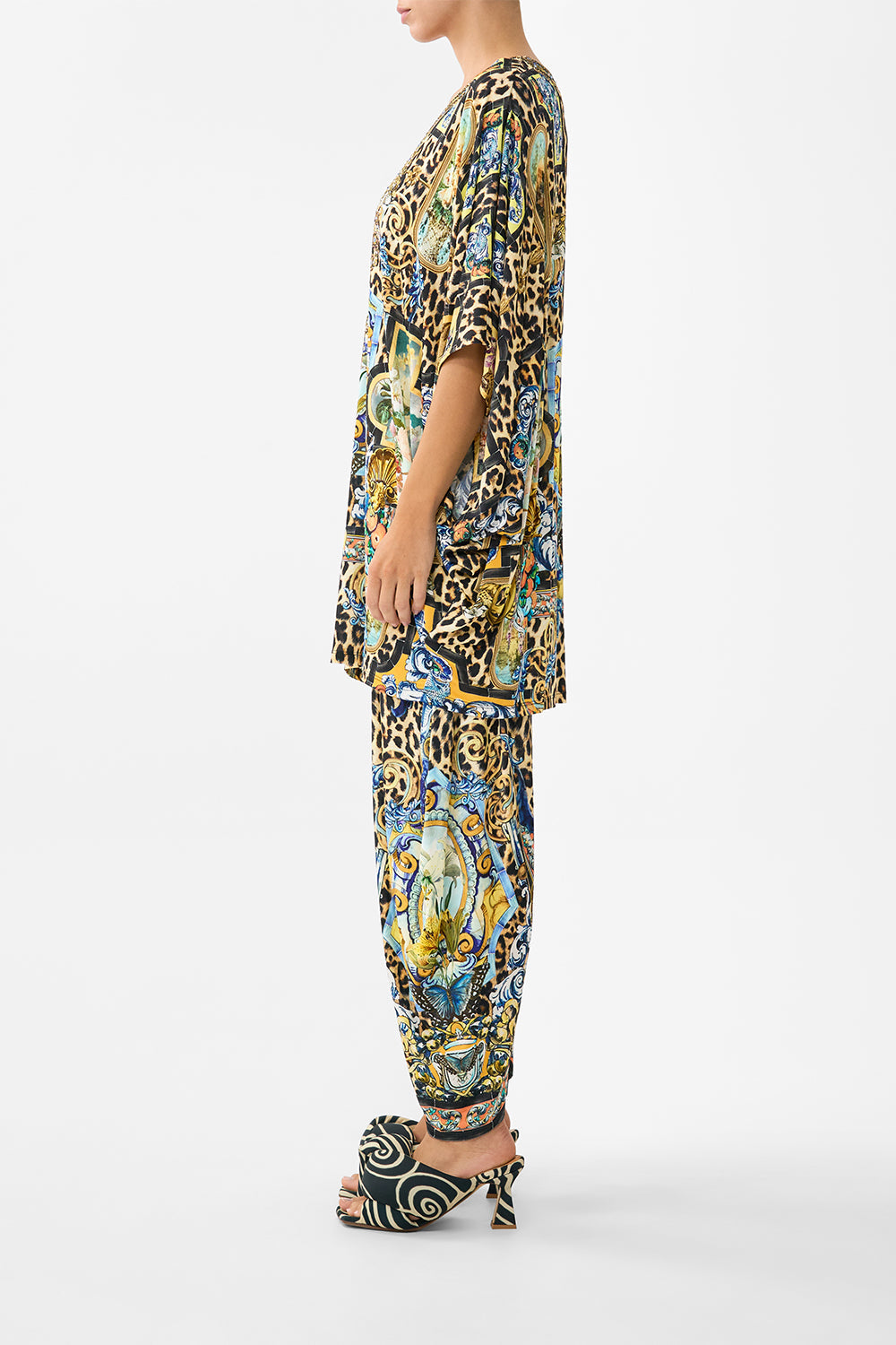 The CAMILLA BAT SLEEVE DRESS SEVILLIAN STYLE in our  print.