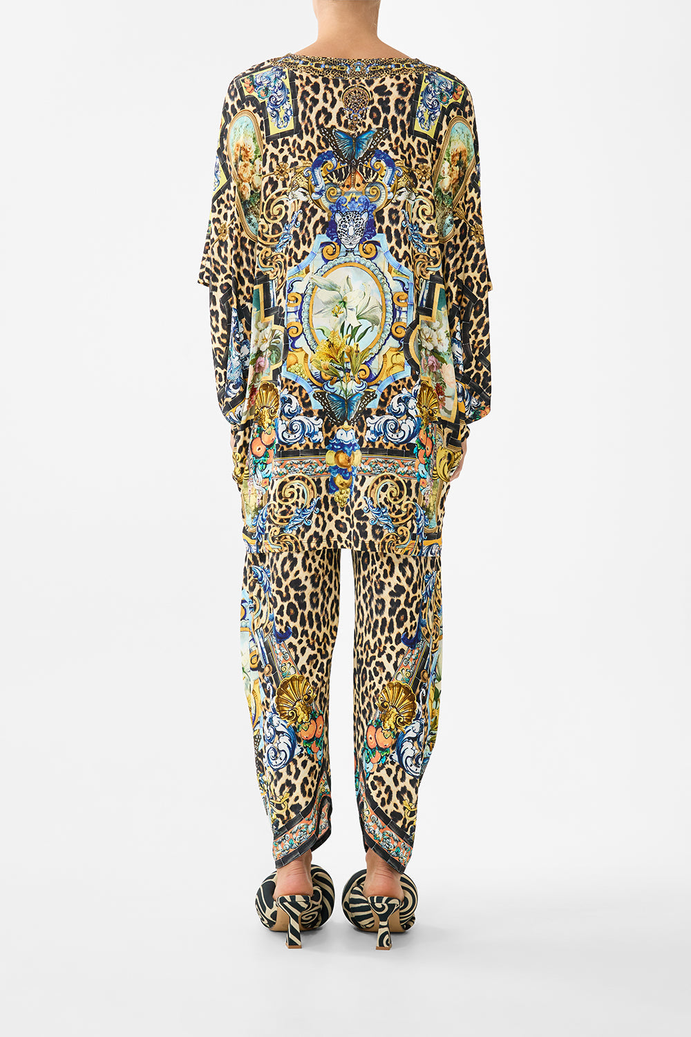 The CAMILLA BAT SLEEVE DRESS SEVILLIAN STYLE in our  print.