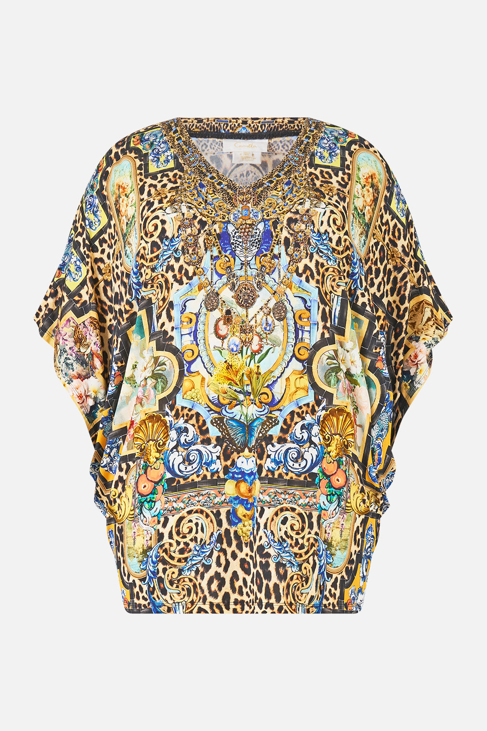 The CAMILLA BAT SLEEVE DRESS SEVILLIAN STYLE in our  print.