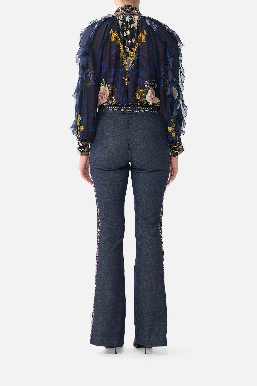 FLARE TROUSER WITH SEAM DETAIL NOTES FROM THE BLUE ROOM