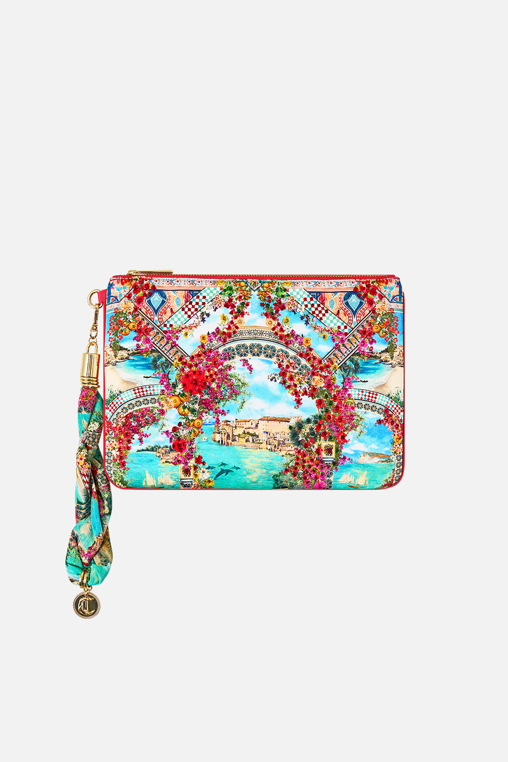 The CAMILLA SCARF CLUTCH MEET ME IN MALLORCA in our MEET ME IN MALLORCA print.