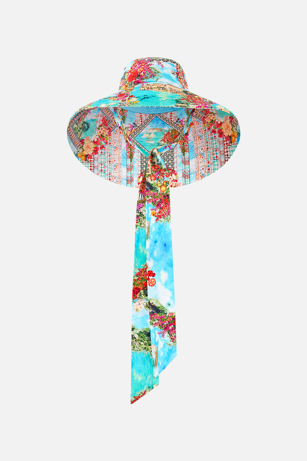 WIDE BRIM BUCKET HAT WITH TIE MEET ME IN MALLORCA