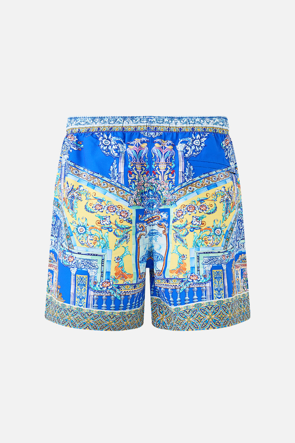 MID LENGTH BOARDSHORT WITH ELASTIC WAIST BENEATH THE ANDALUSIAN SUN