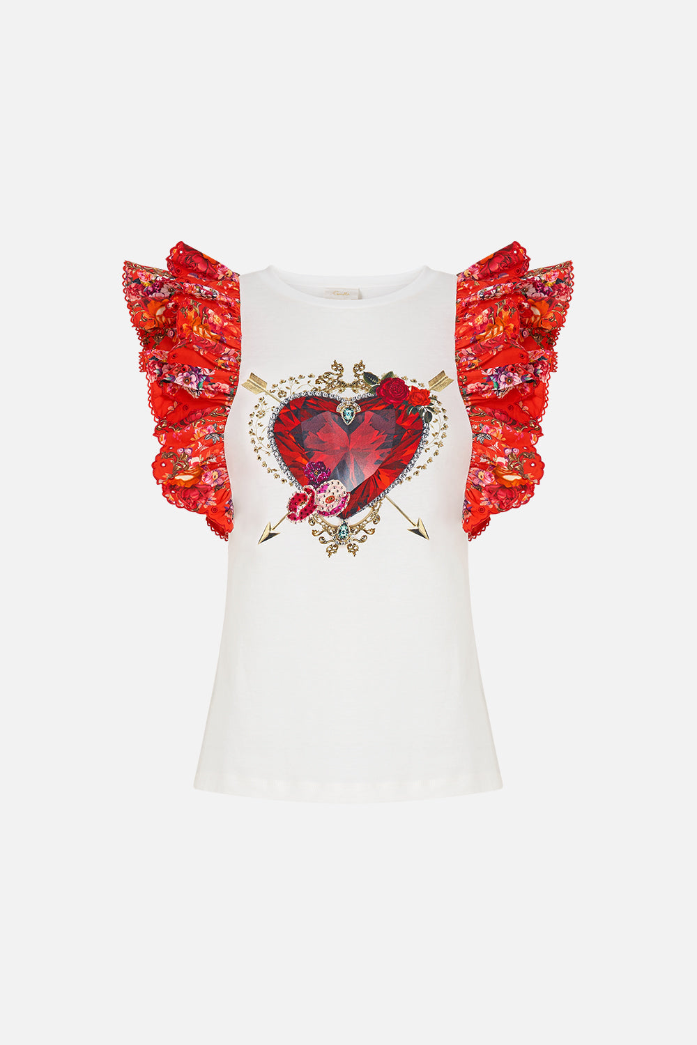 DOUBLE FRILL SLEEVE TEE OLÉ OLÉ