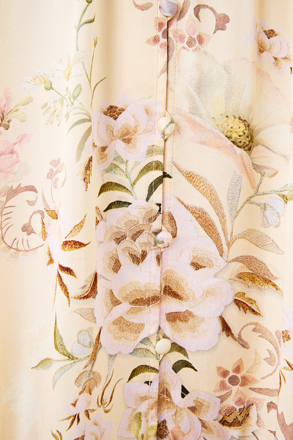The CAMILLA LONG BUTTON FRONT DRESS ADORNED IN ARANJUEZ in our  print.