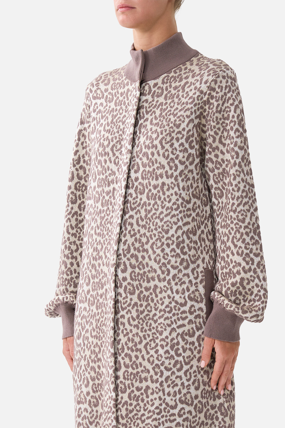 A-LINE KNIT COAT ARANJUEZ ANIMALIA