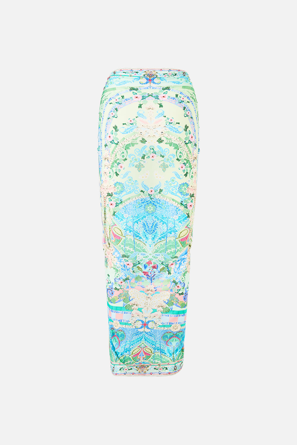 The CAMILLA MULTI WEAR LONG SARONG MIDSUMMER MOSAICS in our  print.