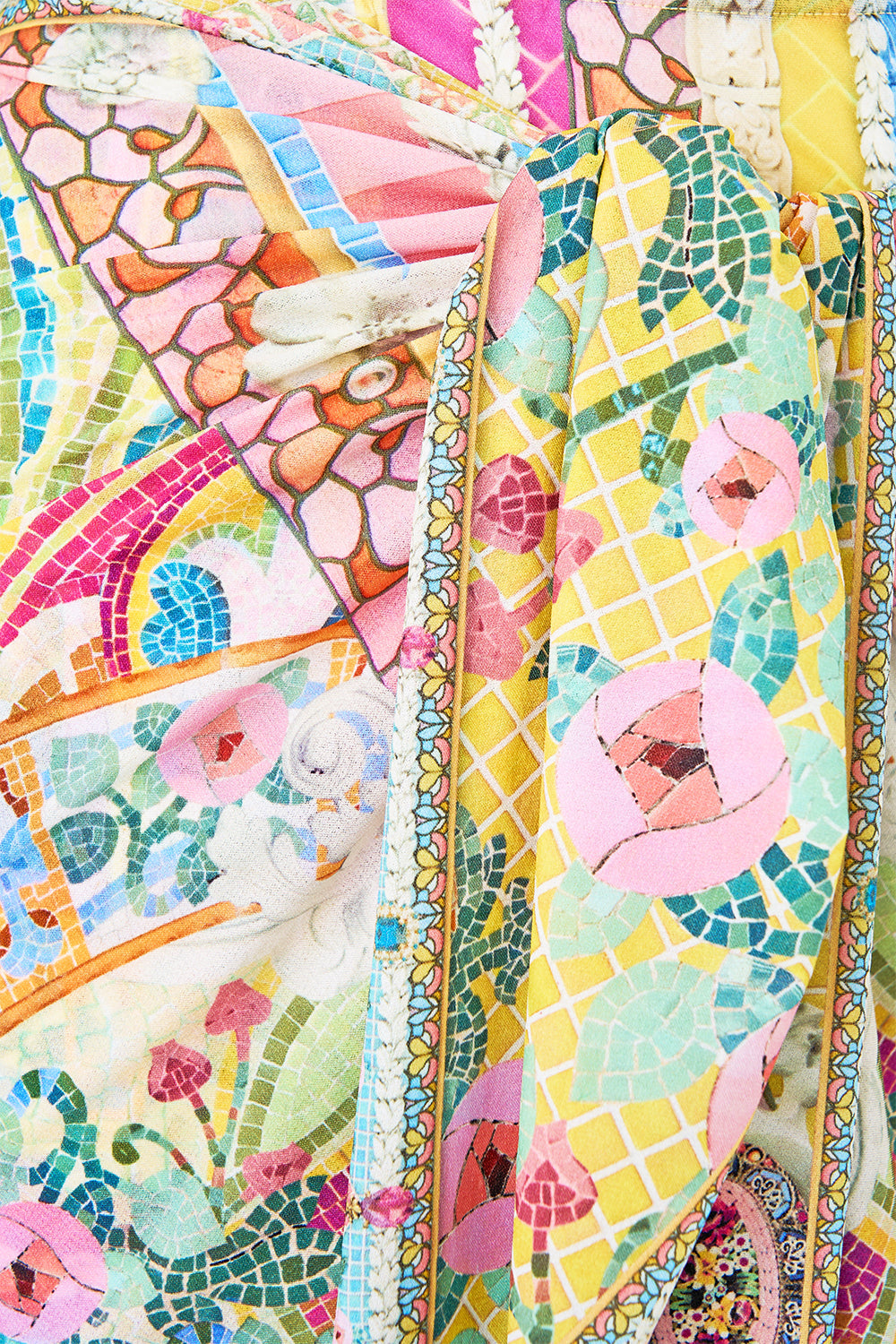 LAYERED LONG SARONG SKIRT WITH TIE FRONT NAVÀS NOUVEAU