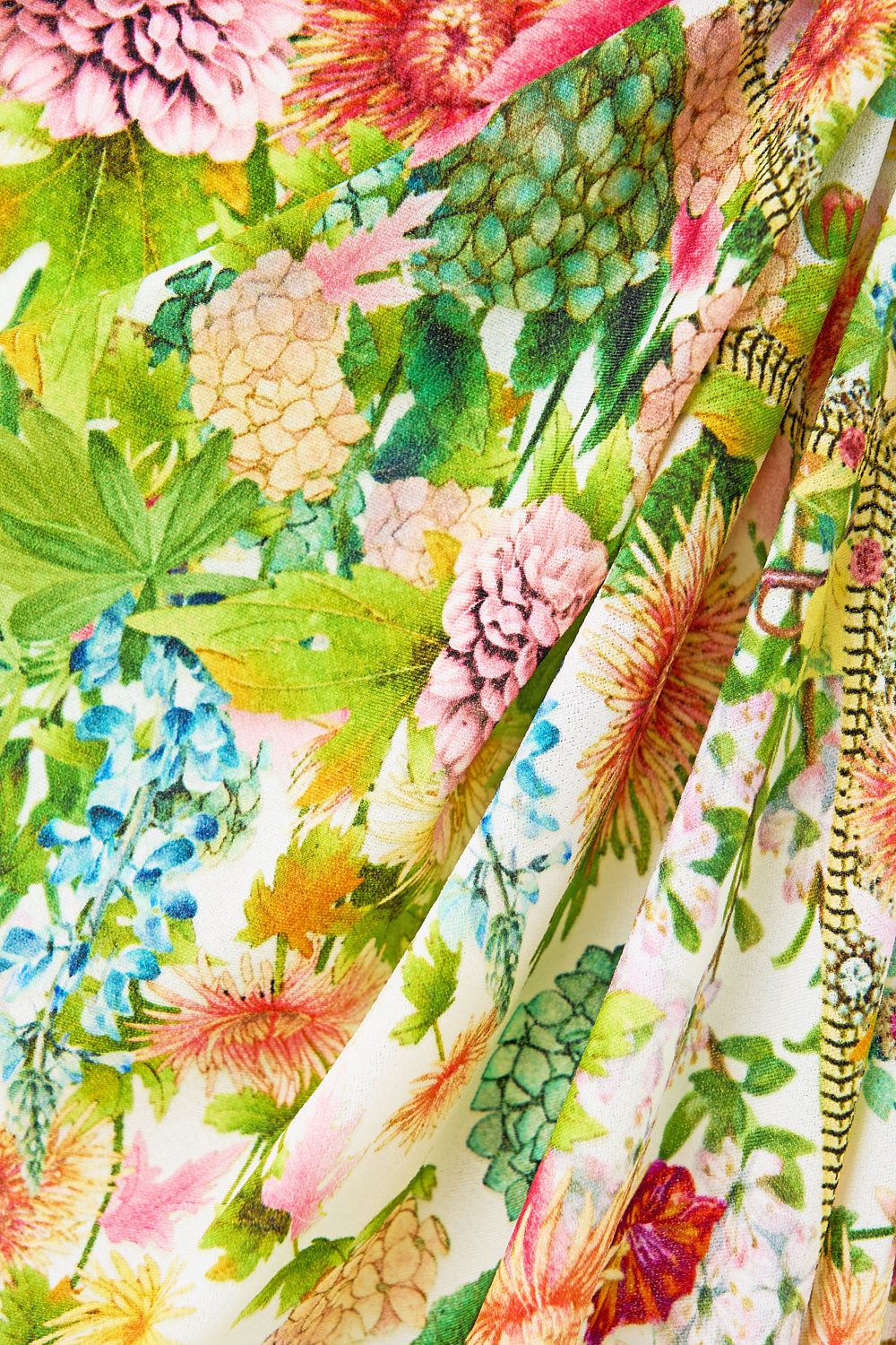The CAMILLA LONG SARONG WITH GATHERED TAB AND LEG SPLIT THE CALL OF CATALONIA in our  print.