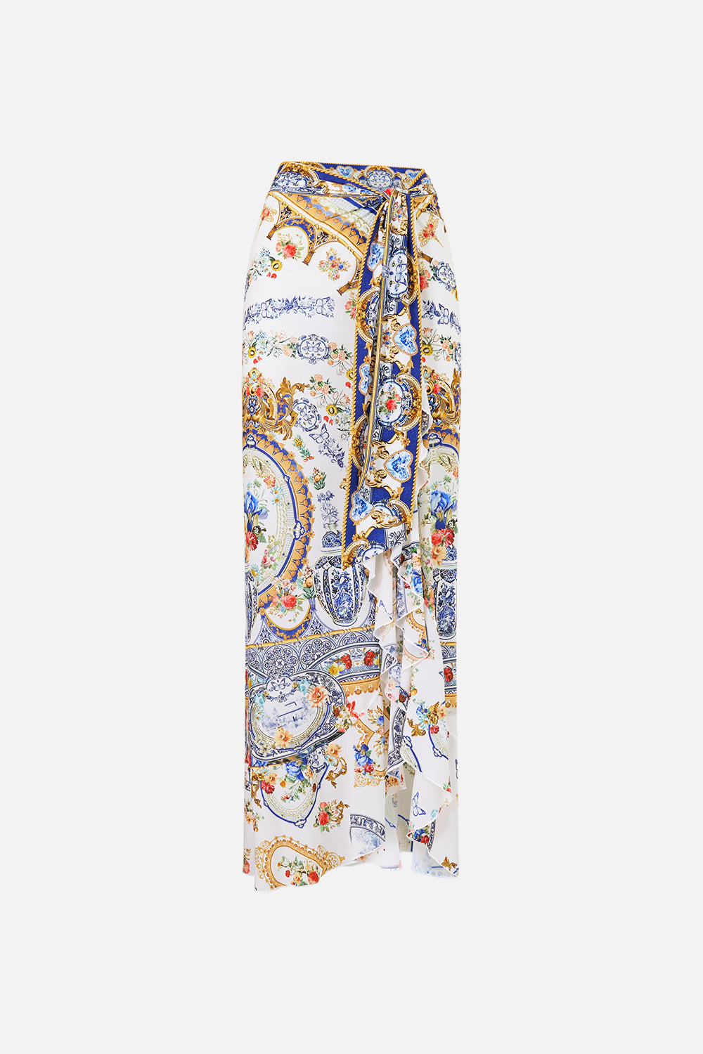 LONG SARONG WITH TIE WAIST AND FRILL EDGE THE POTTERY PARLOUR