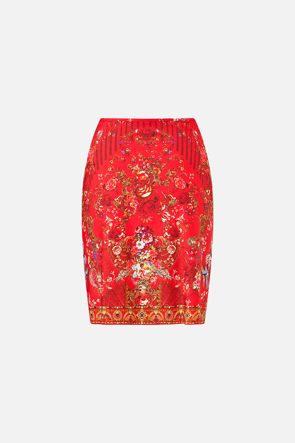 LAYERED MINI SARONG WITH ROSETTE TIE FRONT OLÉ OLÉ