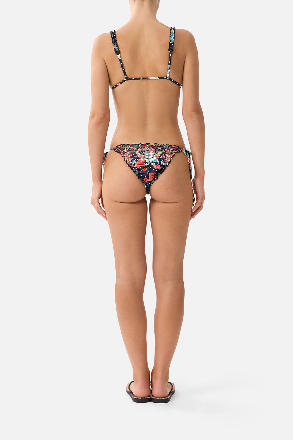 TRI BIKINI TOP WITH RUCHED EDGES DAUGHTERS OF DUENDE