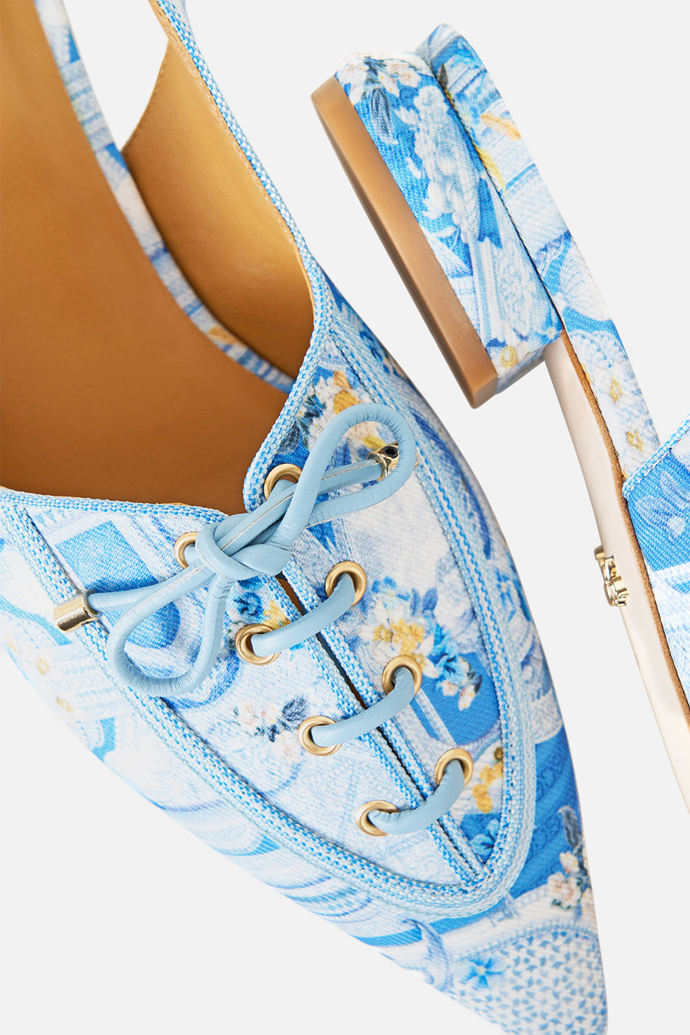 ELENA LACE UP FRONT POINTED SLINGBACK DE NADA GRANADA