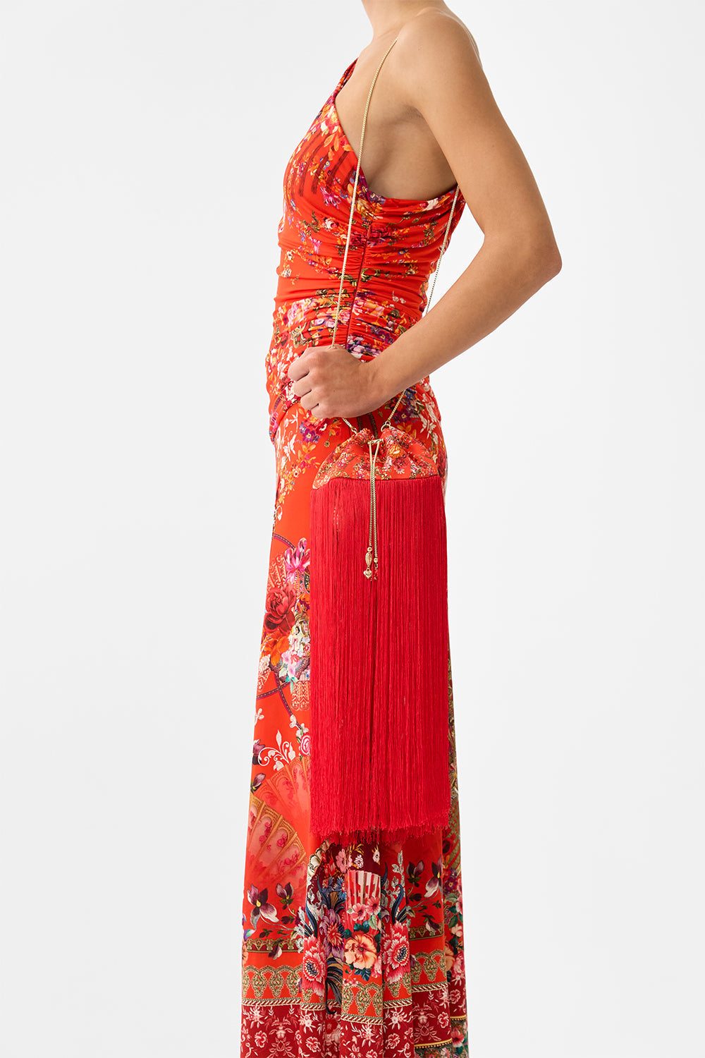 DRAWSTRING POUCH WITH FRINGING OLÉ OLÉ