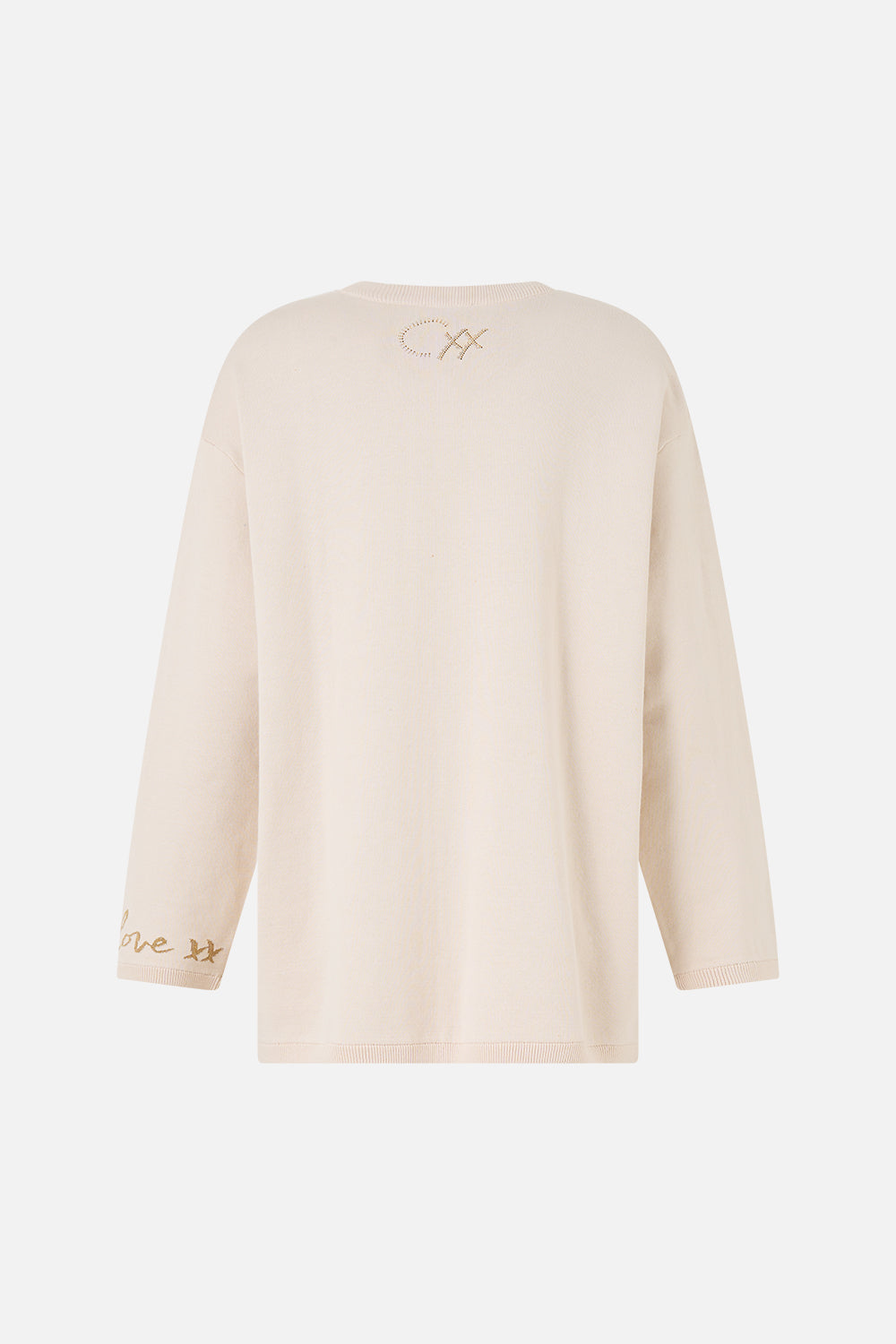The CAMILLA boxy crew neck jumper in our print Aranjuez Animalia.