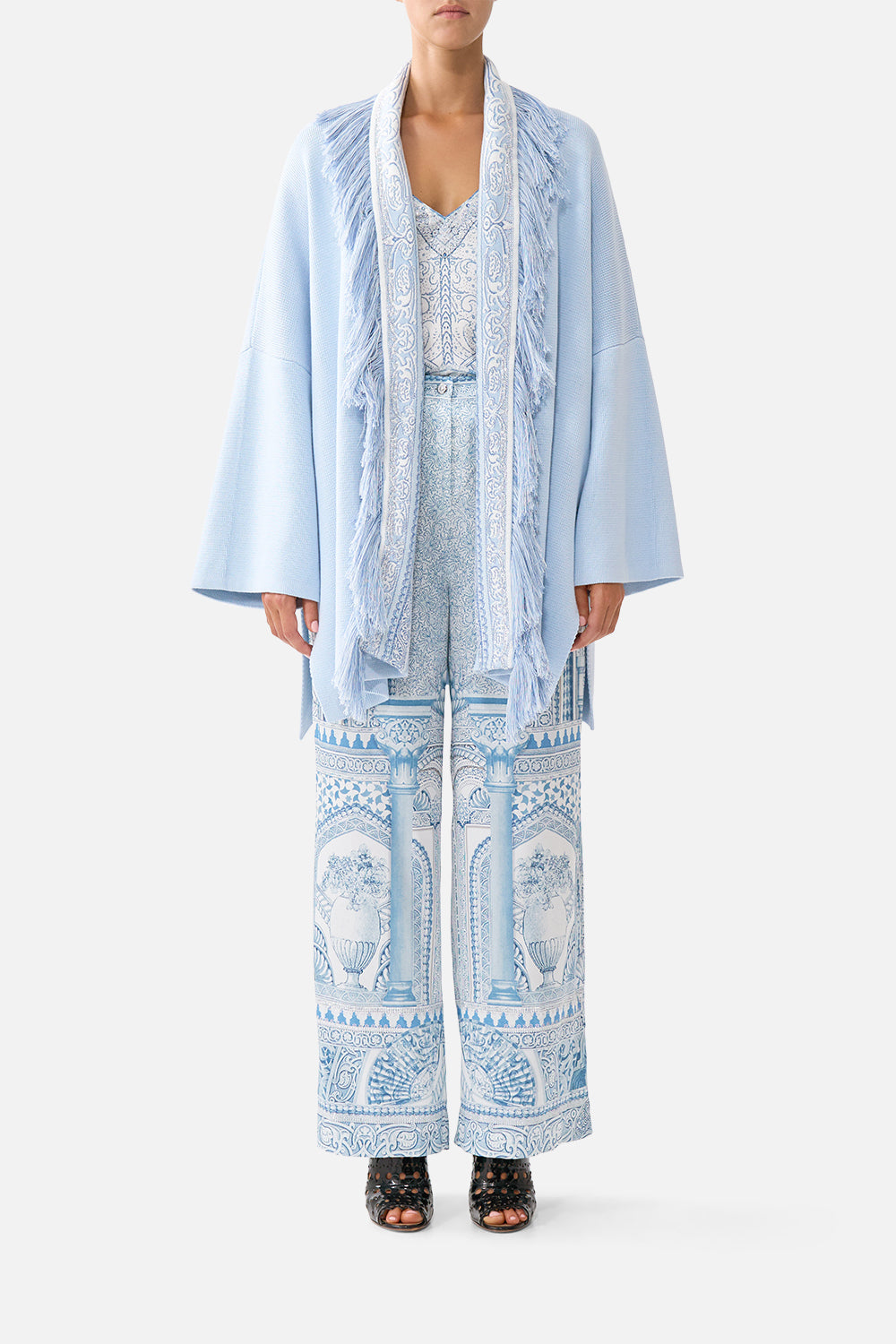 The CAMILLA RELAXED KNIT LAYER THE HUM OF THE ALHAMBRA in our THE HUM OF THE ALHAMBRA print.