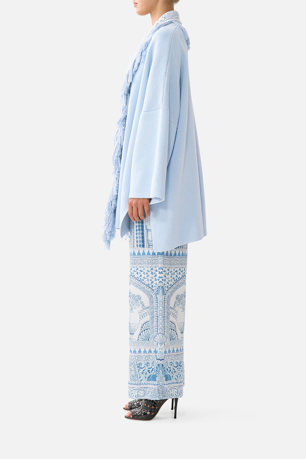 The CAMILLA RELAXED KNIT LAYER THE HUM OF THE ALHAMBRA in our  print.
