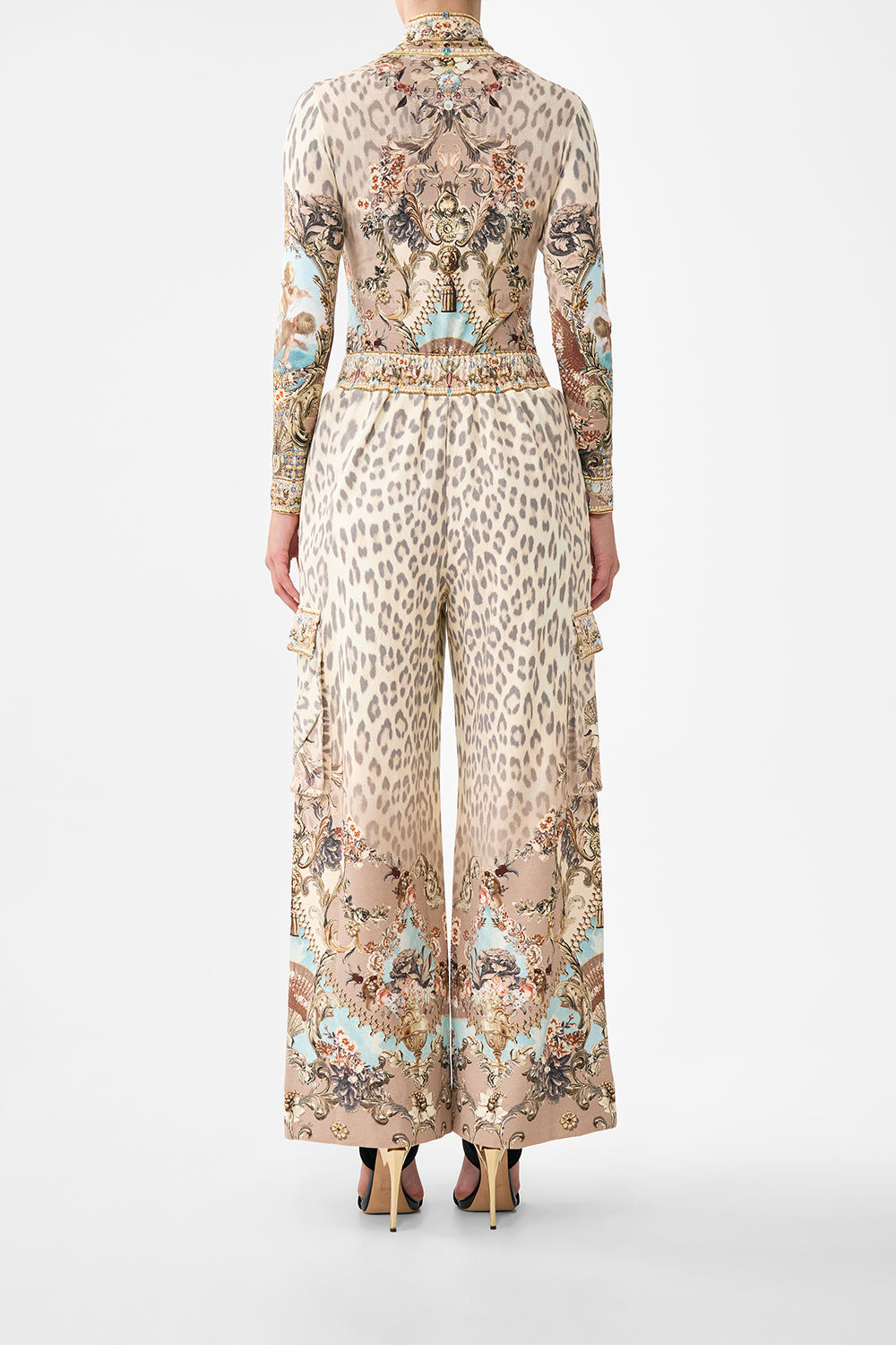The CAMILLA UTILITY TRACK PANT ARANJUEZ ANIMALIA in our  print.