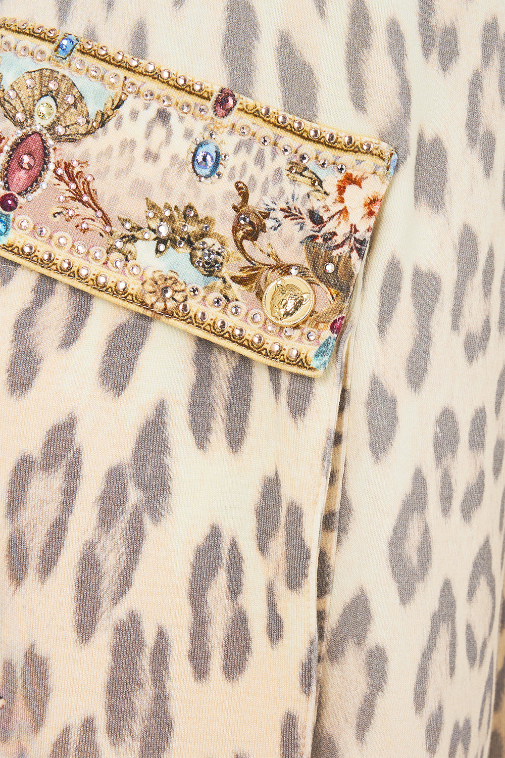 The CAMILLA UTILITY TRACK PANT ARANJUEZ ANIMALIA in our  print.