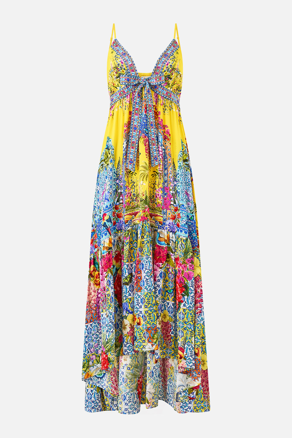 The CAMILLA TIE FRONT DRESS SULTANAHMET SUMMER in our  print.