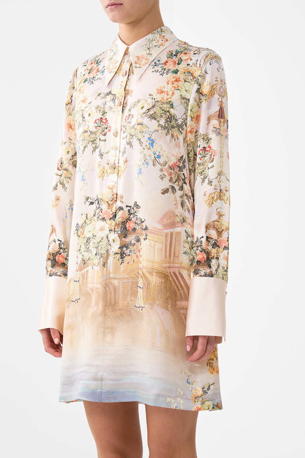 The CAMILLA MINI SHIRT DRESS TWILIGHT IN ISTANBUL in our  print.