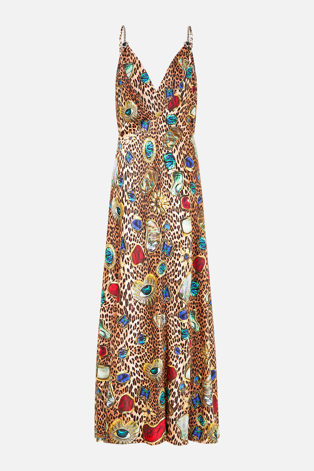 V-NECK FULL LENGTH BIAS SLIP DRESS NAZAR NIRVANA