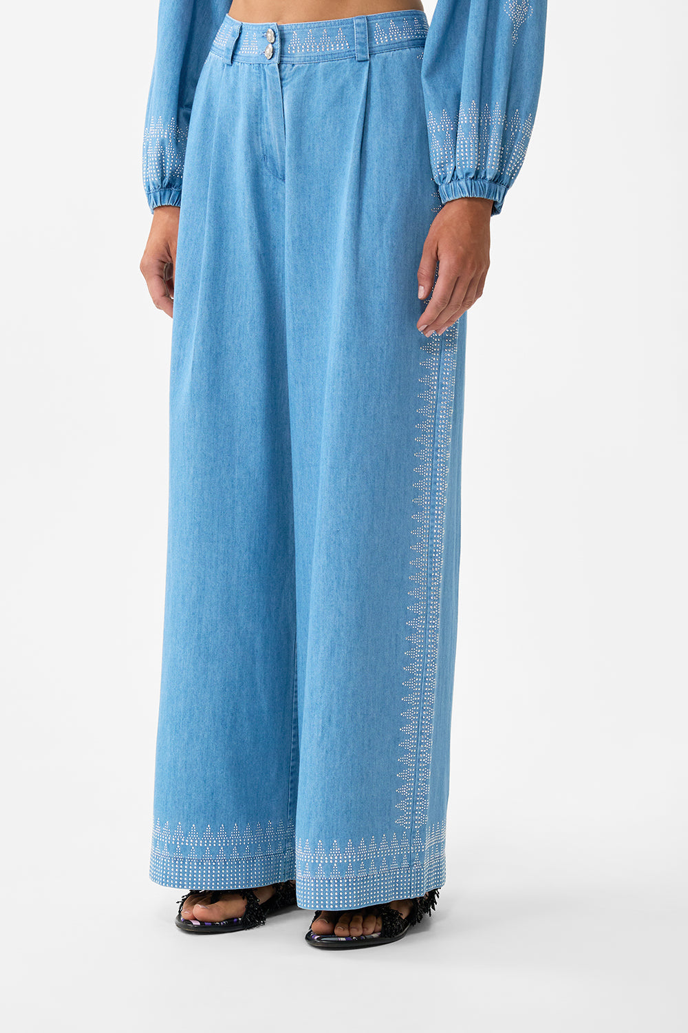FULL LENGTH WIDE LEG TROUSER THE HUM OF THE ALHAMBRA