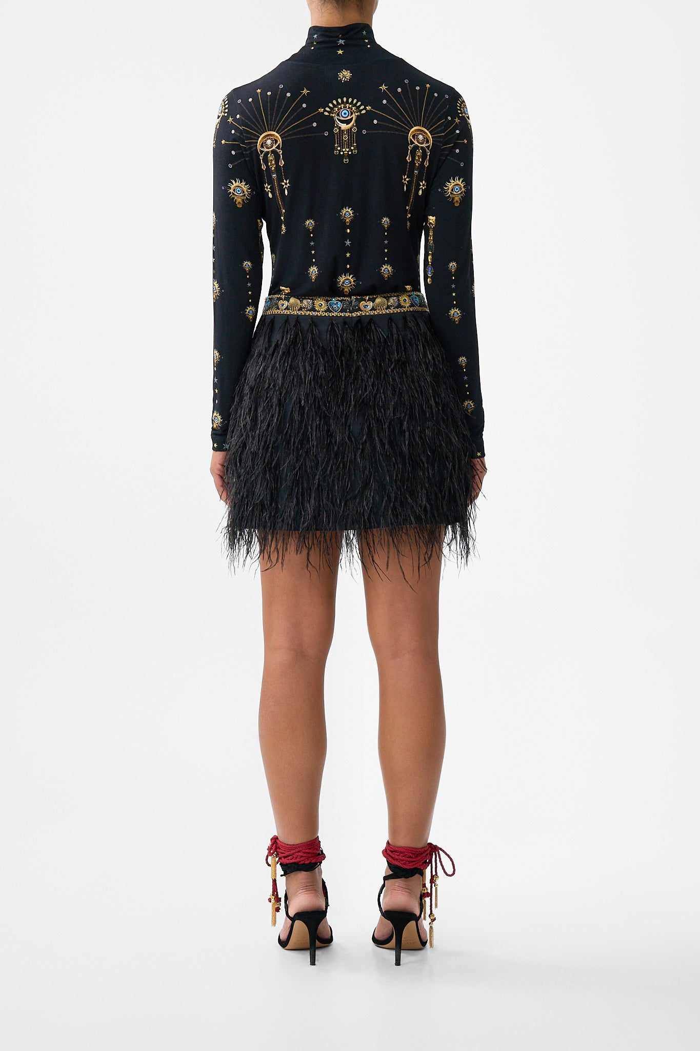 FEATHER MINI SKIRT AMULETS AND ALCHEMY