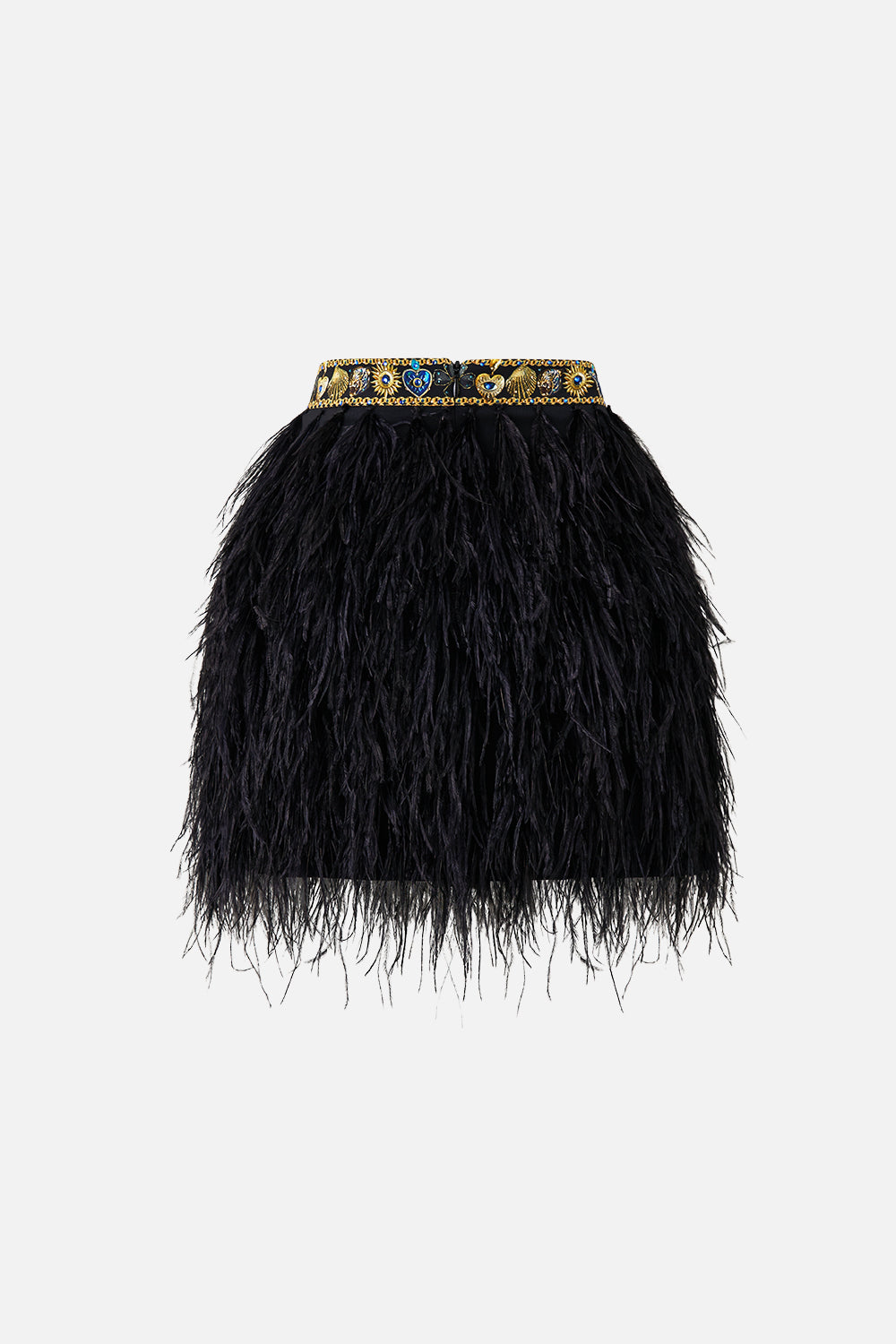 FEATHER MINI SKIRT AMULETS AND ALCHEMY
