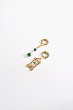 SULTANS, SCRIBES & SHAMANS CHARM EARRINGS GOLD