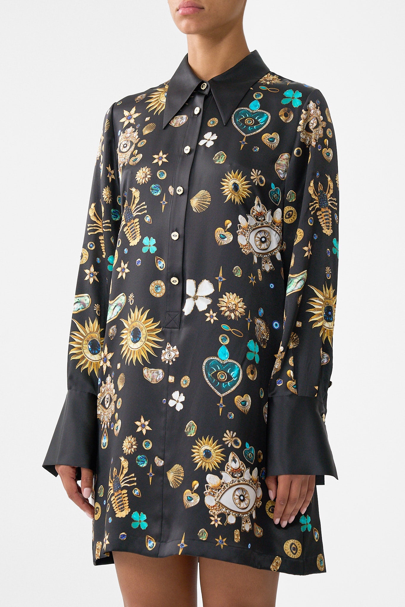 MINI SHIRT DRESS AMULETS AND ALCHEMY