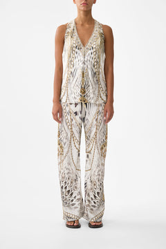 V-NECK TOP WITH KNOT BACK LADY LIONHEART