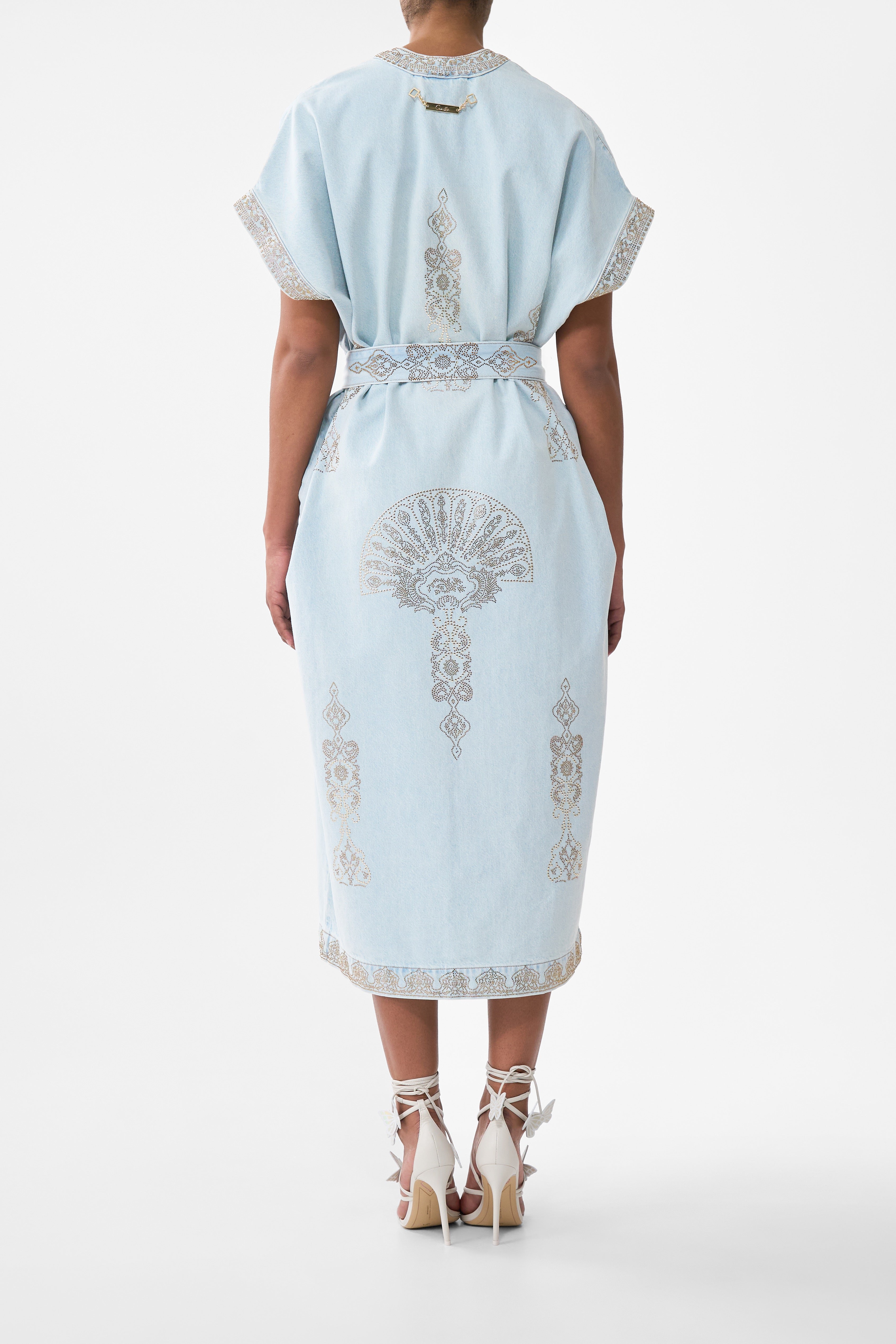 ALIKA ISTANBUL ALCHEMY BELTED KAFTAN DENIM