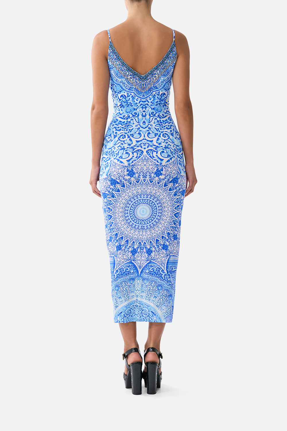 The CAMILLA STRAPPY DRESS WITH TWIST FRONT THE BOSPHOROUS in our  print.