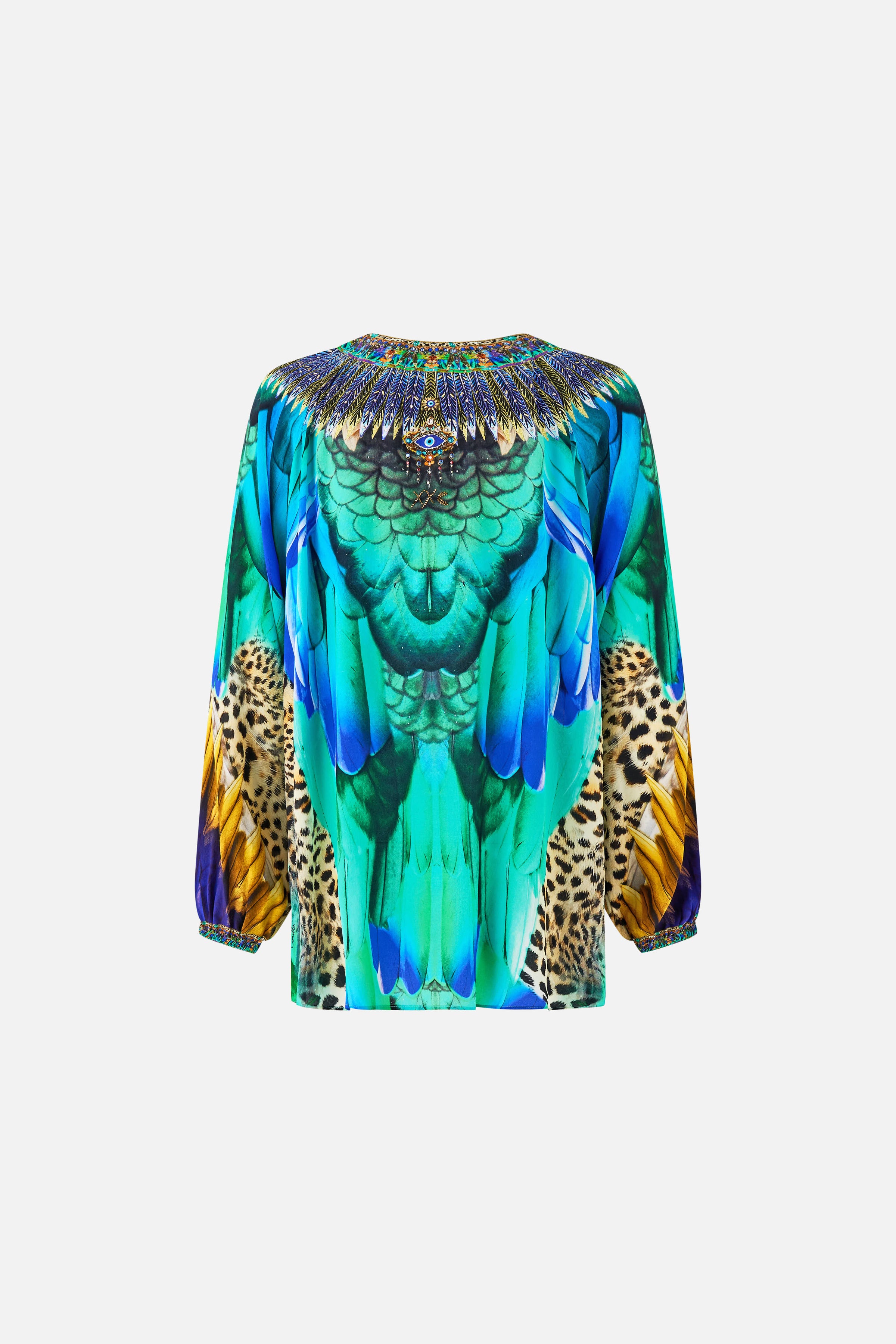 LACE UP BLOUSE JUNGLE FLIGHT