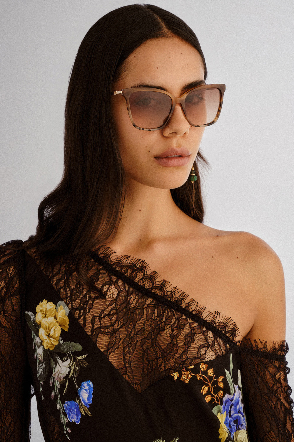 The CAMILLA deep sea dive sunglasses in Horn / Natural Tort
