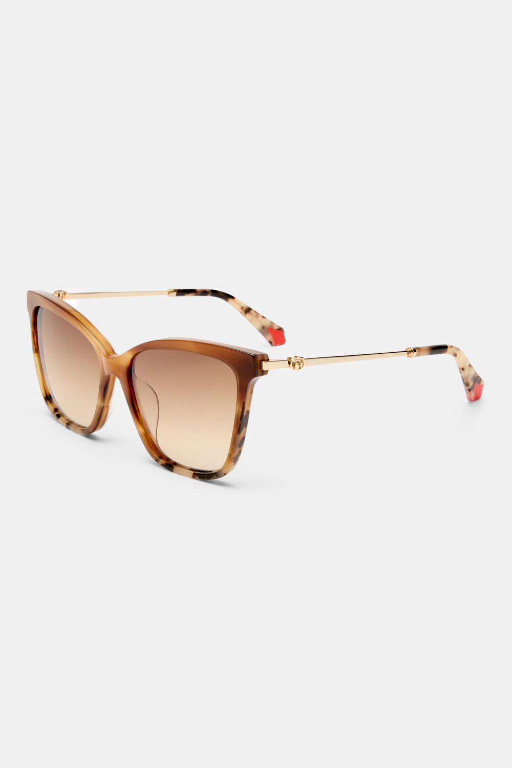 The CAMILLA deep sea dive sunglasses in Horn / Natural Tort, front product view