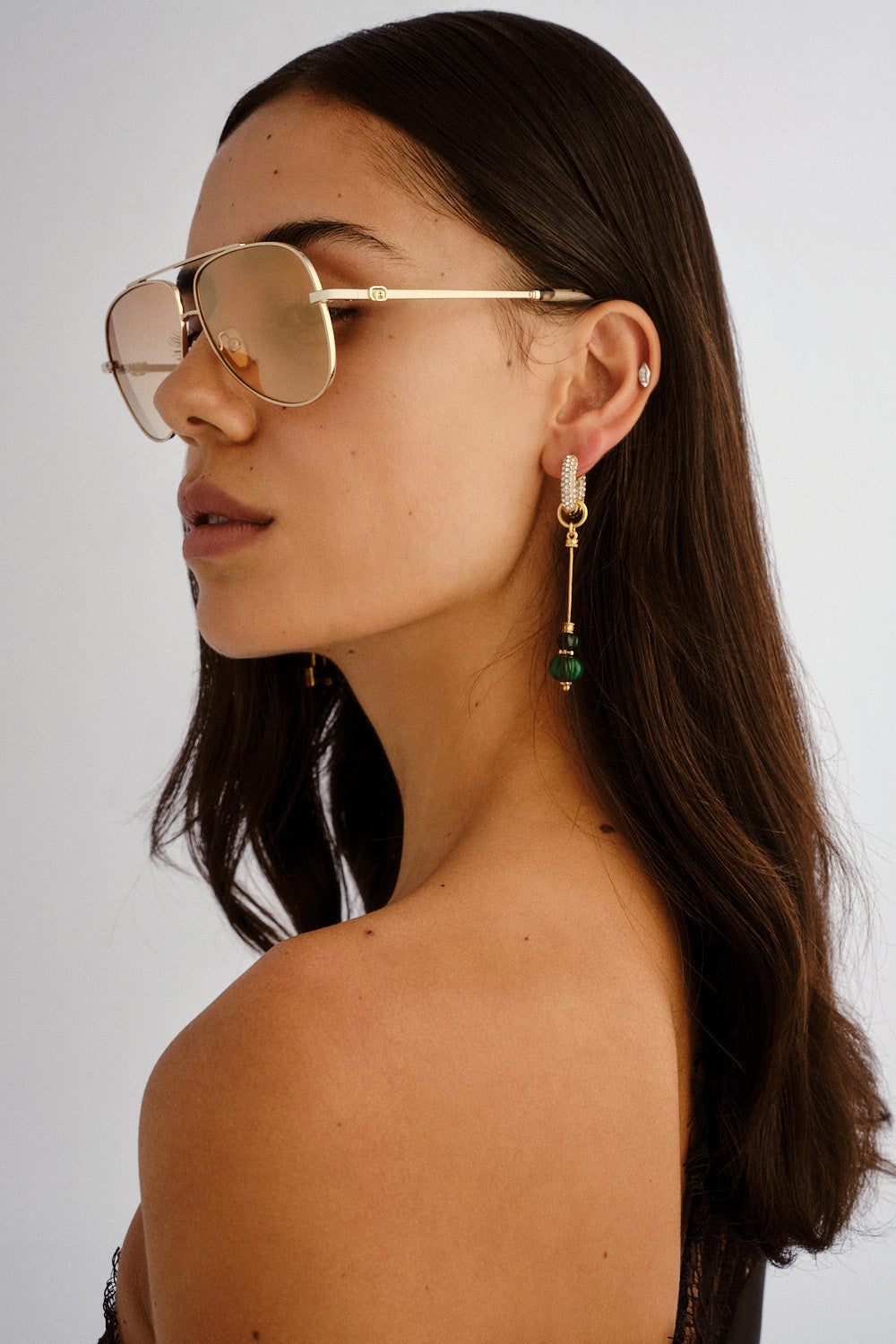 THE VOYAGE SUNGLASSES GOLD / NATURAL TORT