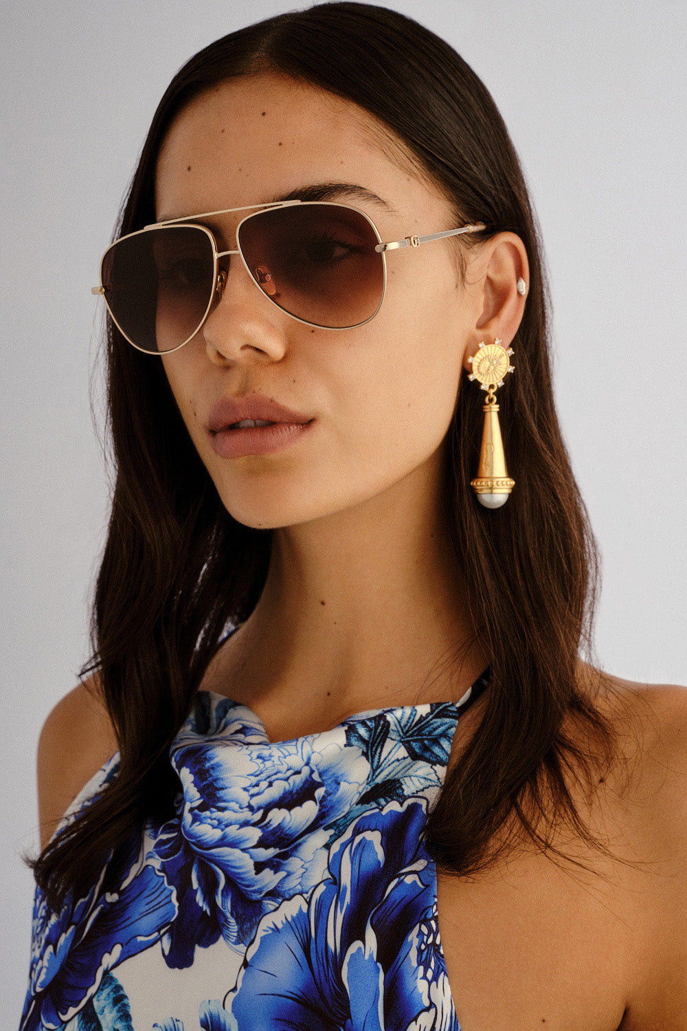 THE VOYAGE SUNGLASSES GOLD / LEOPARD