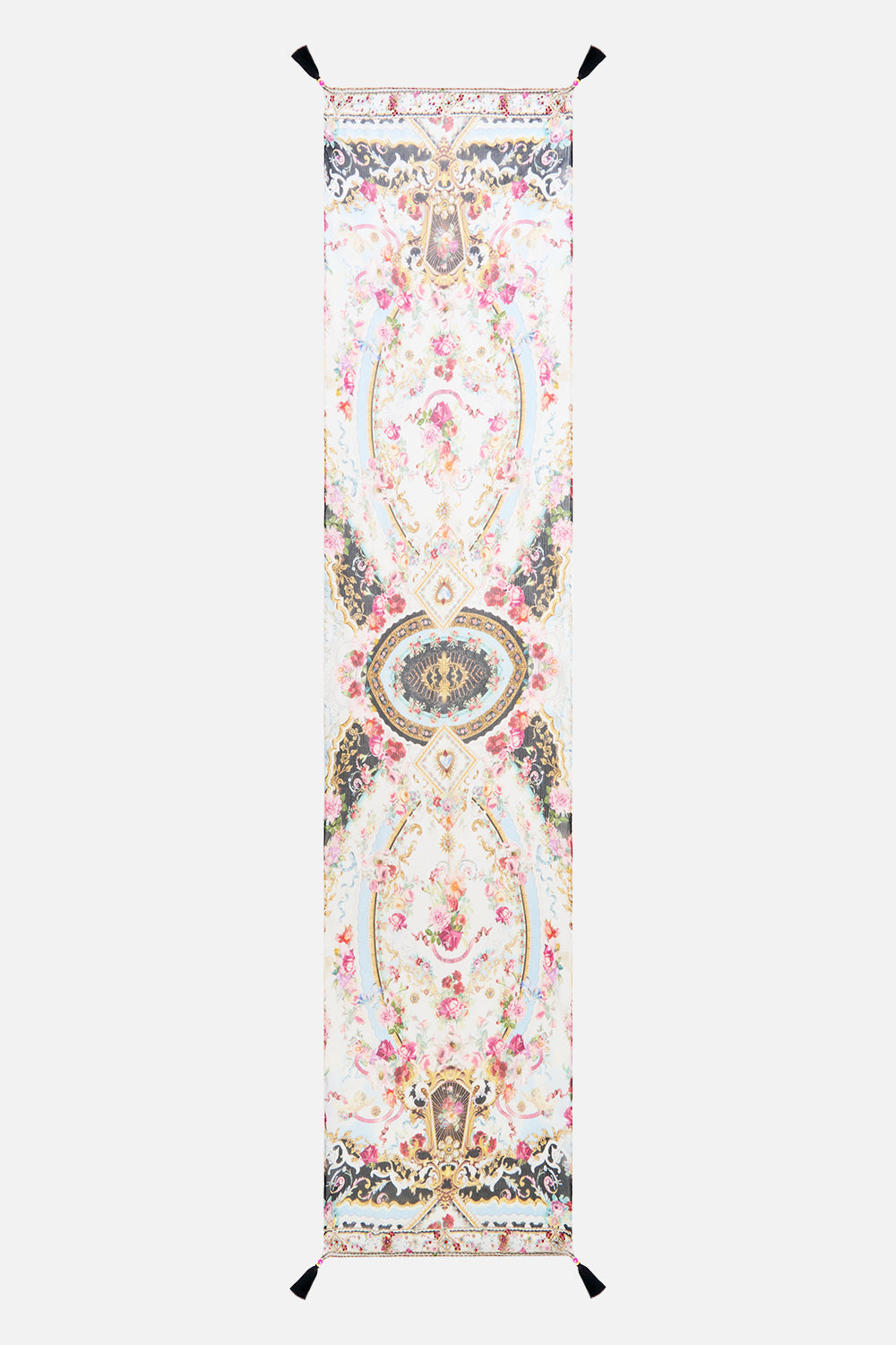 LONG SILK CRINKLE CHIFFON SCARF TORERO LIBERTINE