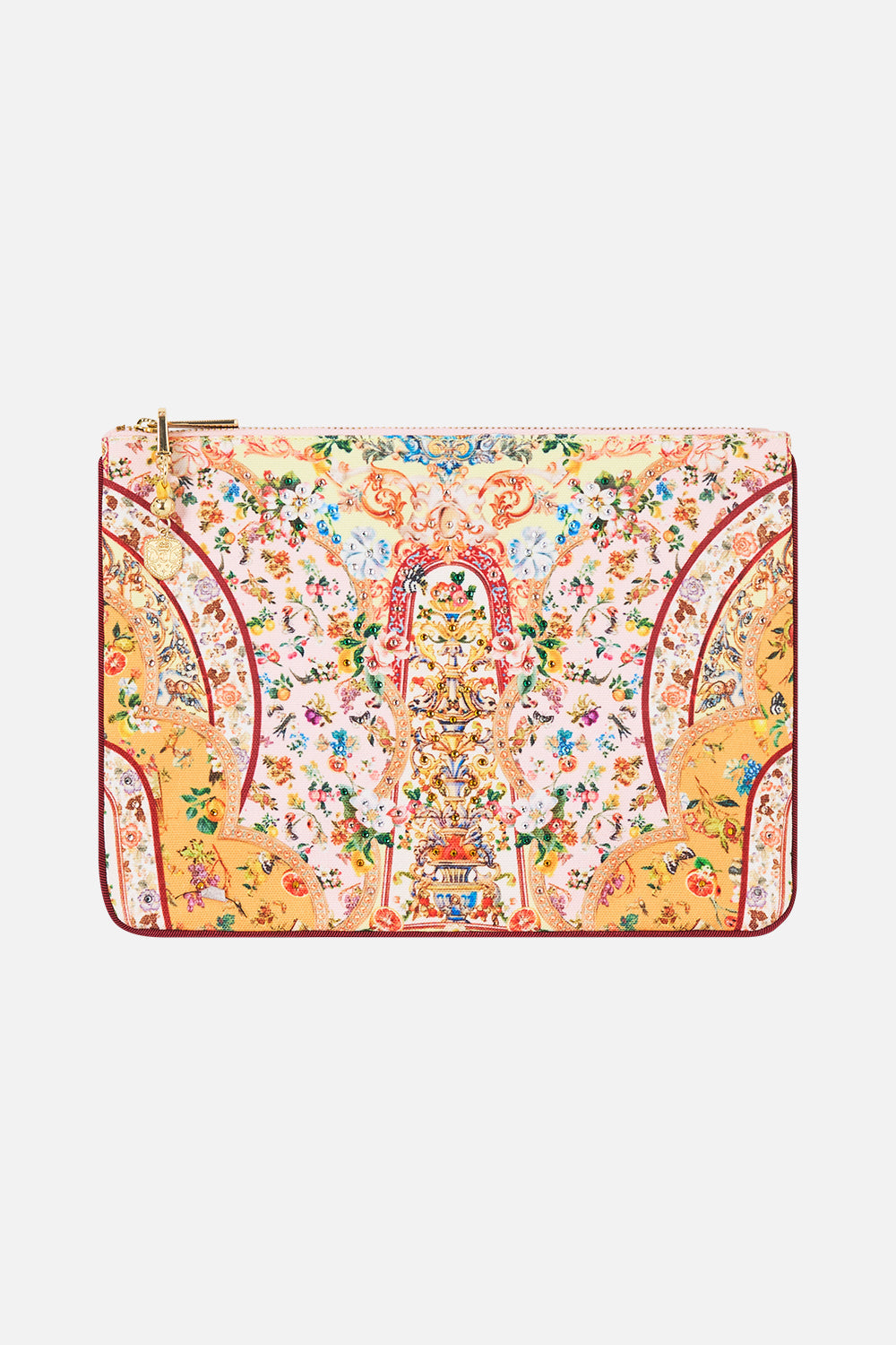 The CAMILLA SMALL CANVAS CLUTCH VA VA VINTAGE in our VA VA VINTAGE print.