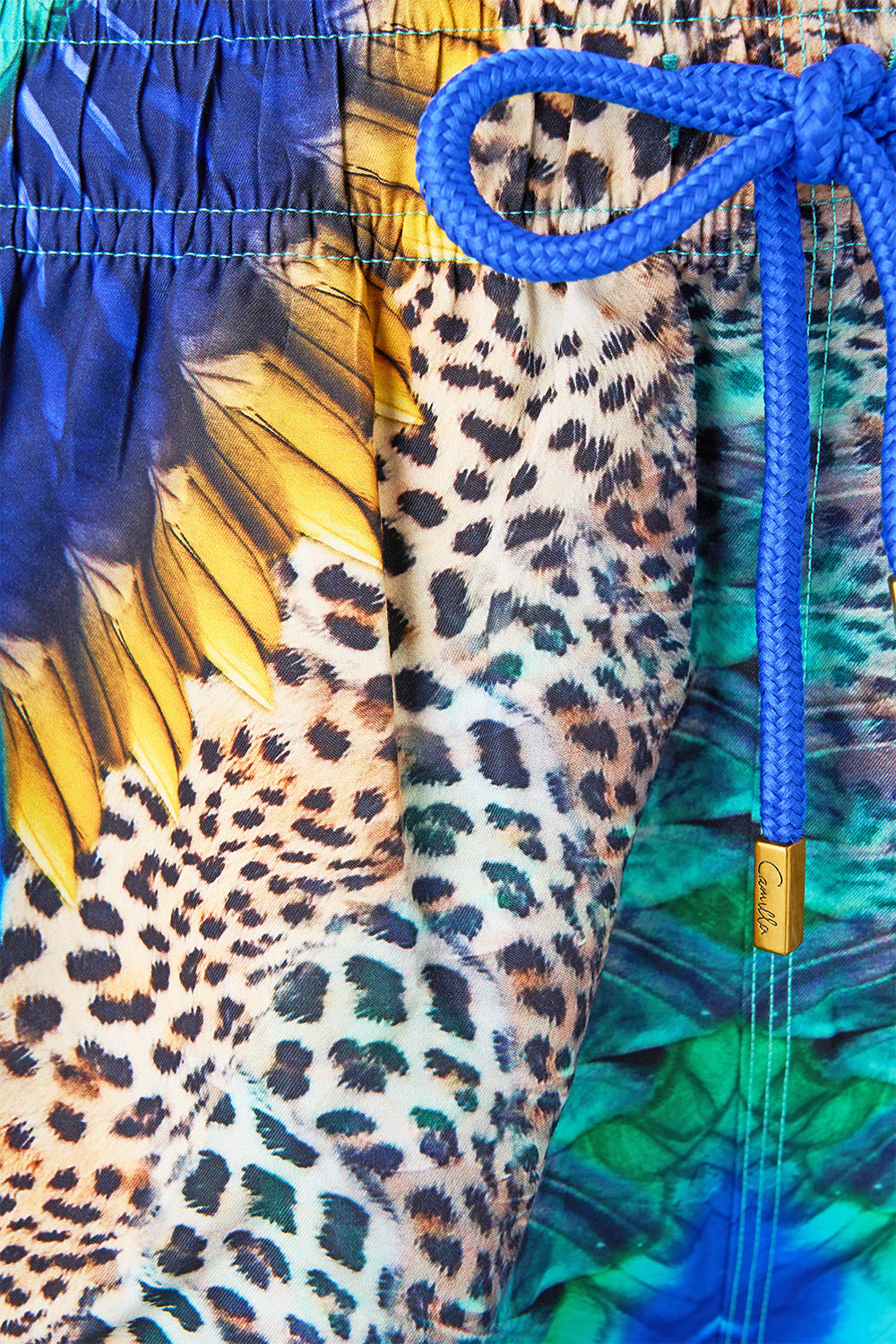 MID LENGTH BOARDSHORT WITH ELASTIC WAIST JUNGLE FLIGHT