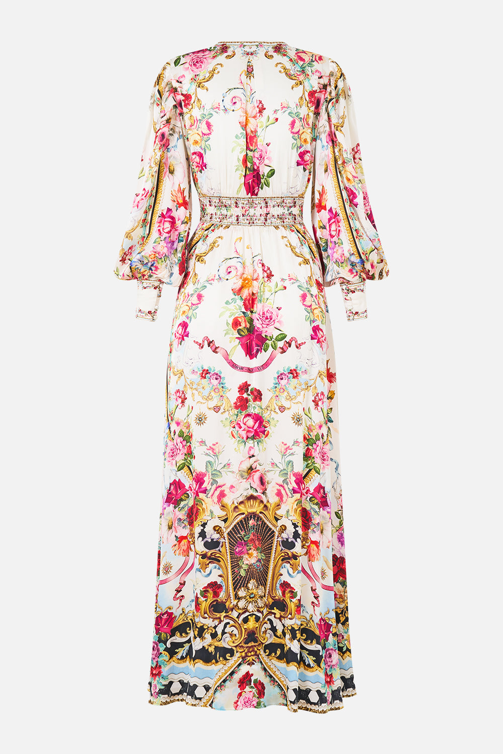 SHAPED WAISTBAND DRESS WITH GATHERED SLEEVES TORERO LIBERTINE