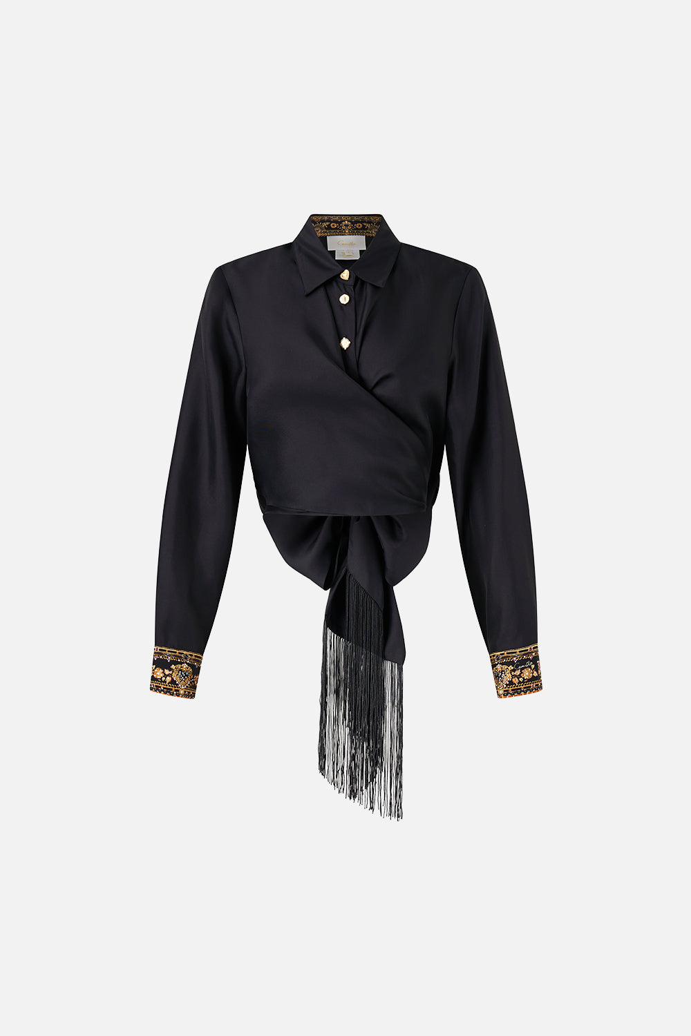 CROPPED WRAP SHIRT WITH TIE TAURUS RISING
