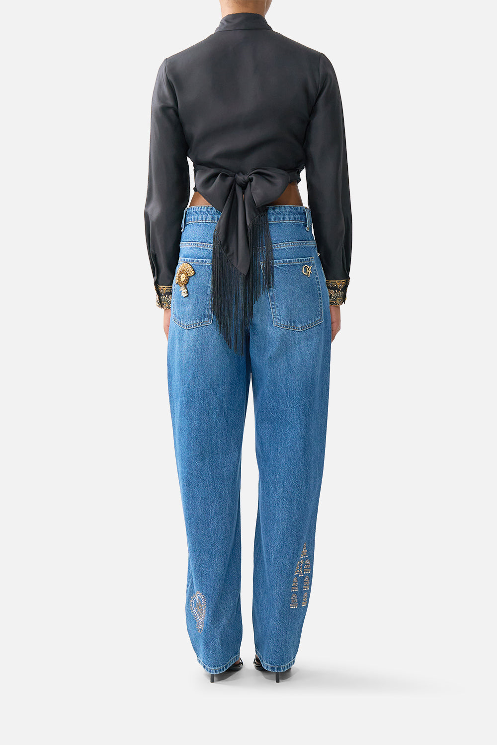 CROPPED WRAP SHIRT WITH TIE TAURUS RISING
